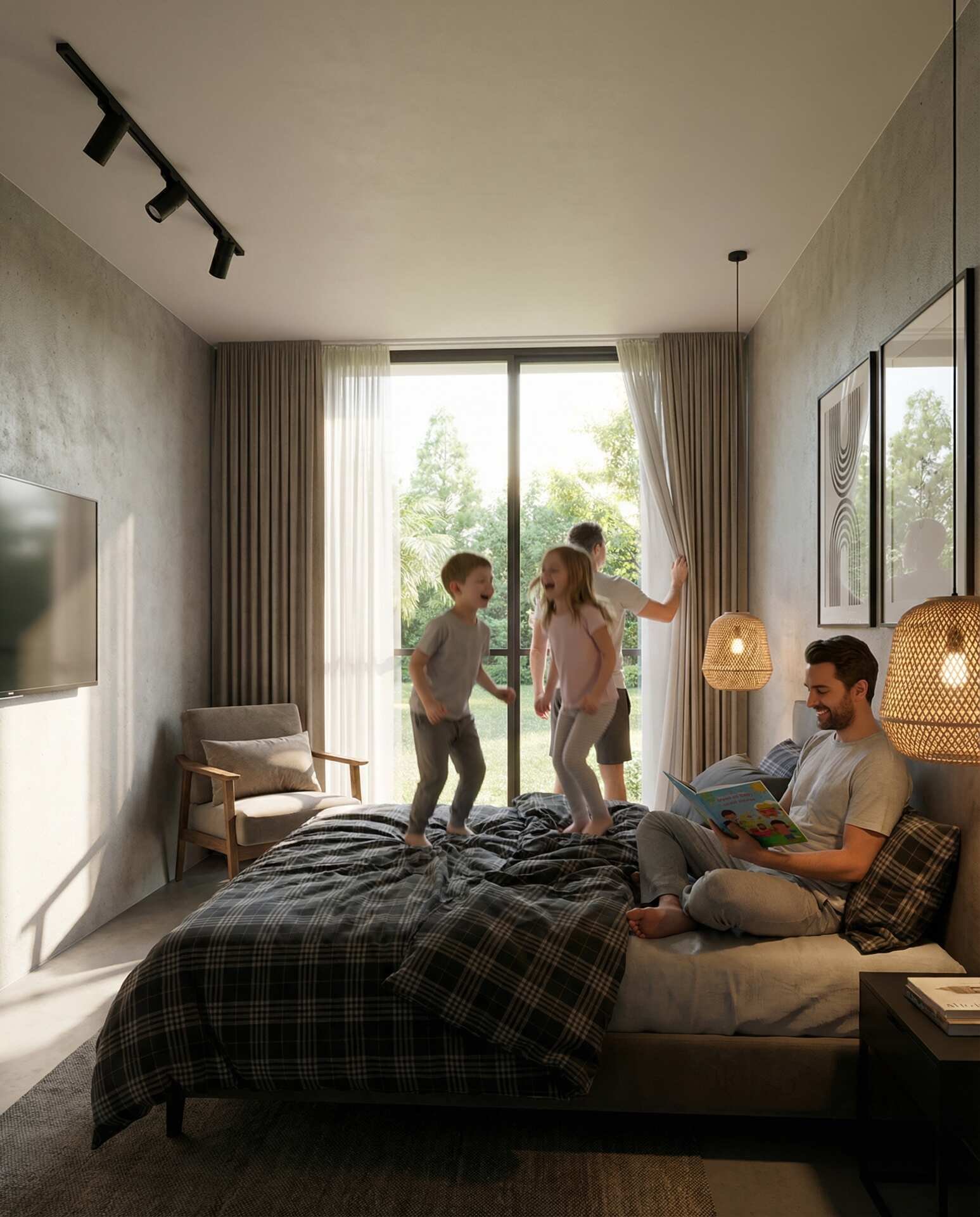 Niños en habitación