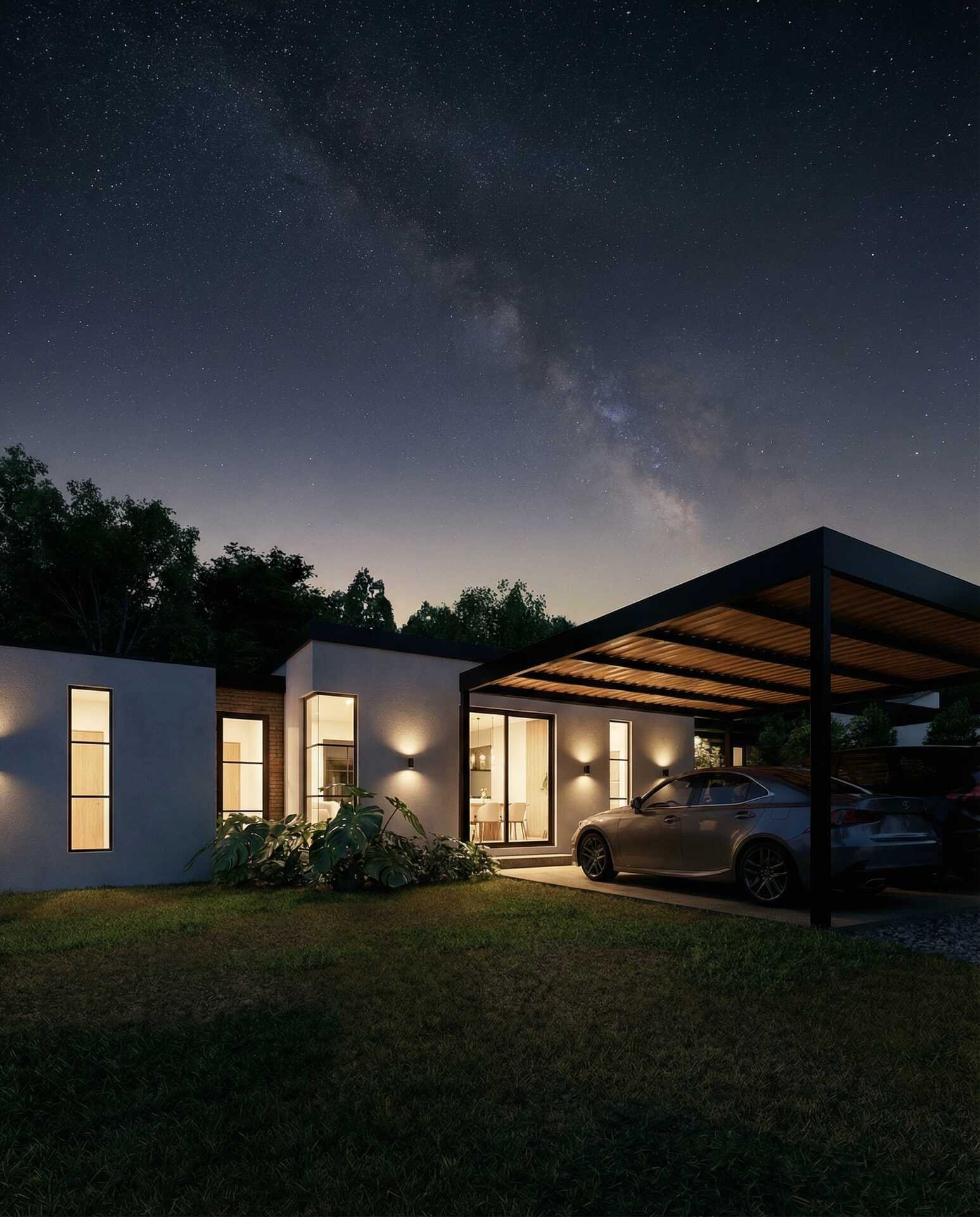 Casa bajo las estrellas